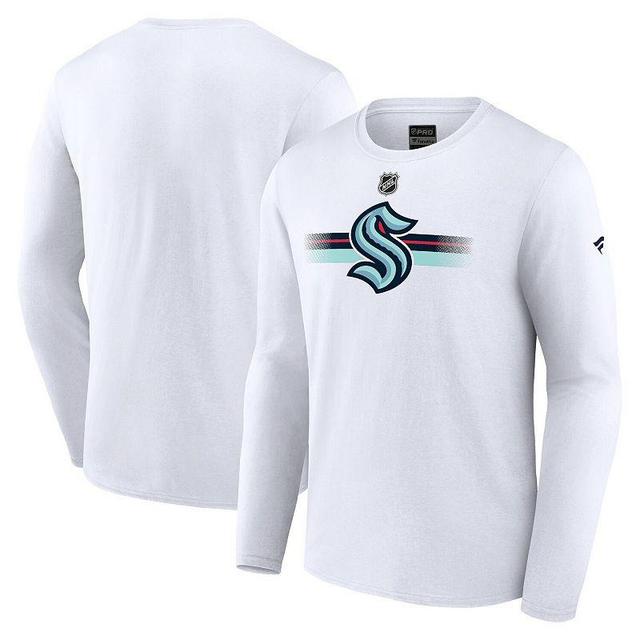 Mens Fanatics Branded White Seattle Kraken Authentic Pro Secondary Replen Long Sleeve T-Shirt Product Image