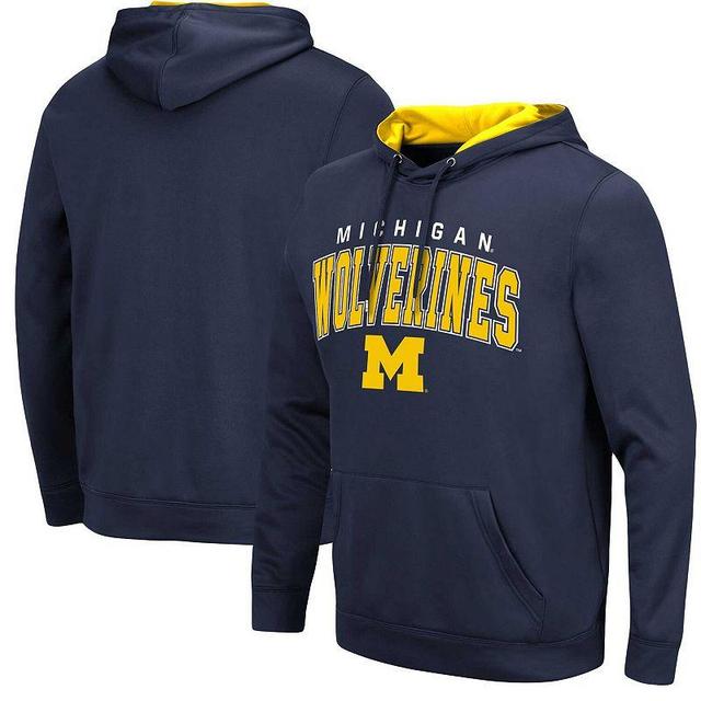 Mens Colosseum Navy Michigan Wolverines ResistancePullover Hoodie Product Image