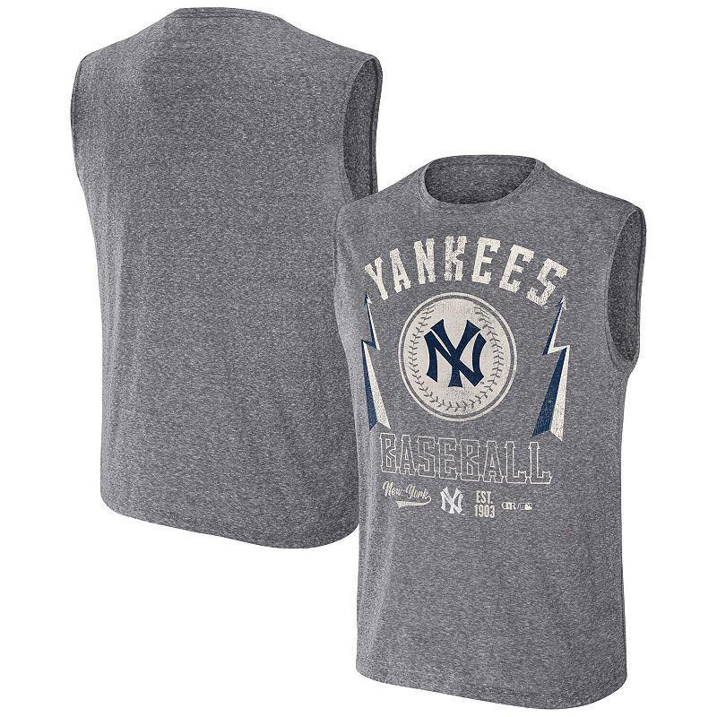 Mens Darius Rucker Collection by Fanatics Charcoal New York Yankees Muscle Tank Top Product Image