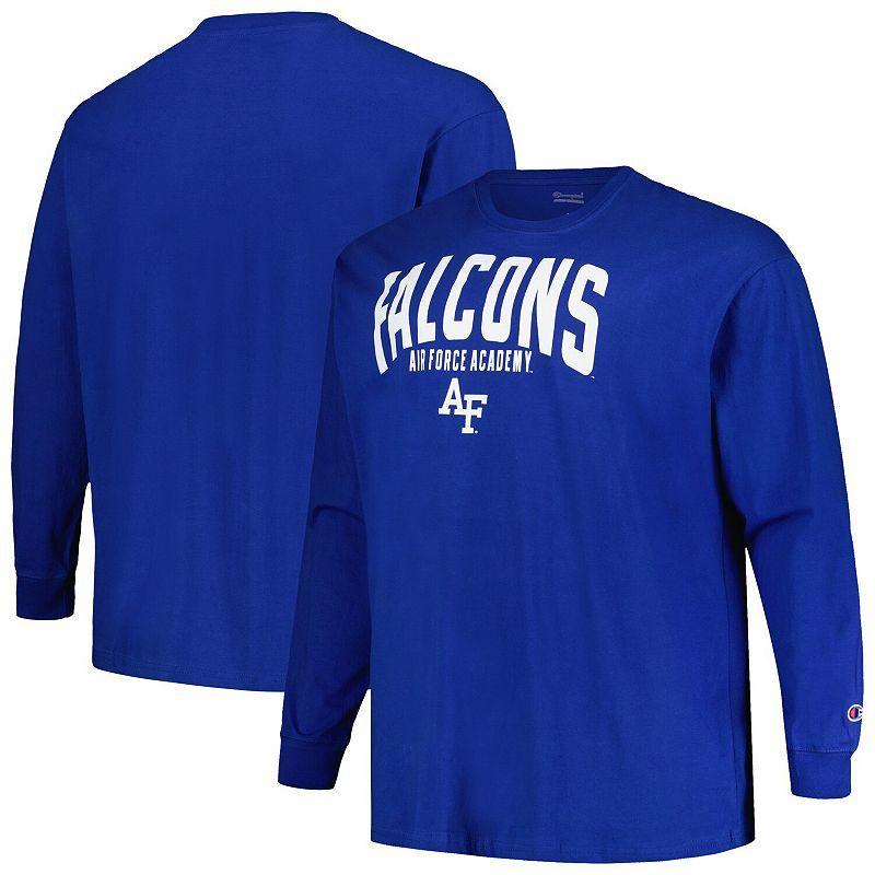 Mens Profile Royal Air Force Falcons Big & Tall Color Arch Long Sleeve T-Shirt Product Image