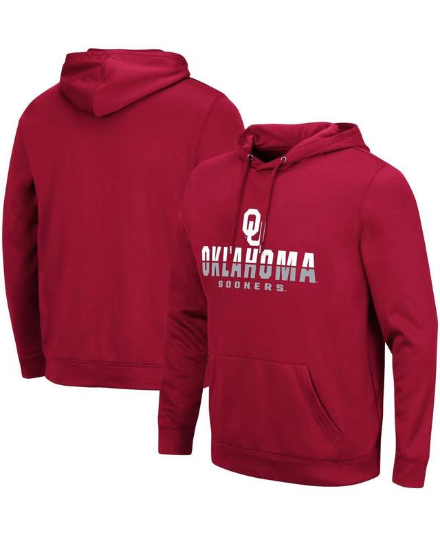 Mens Colosseum Crimson Oklahoma Sooners Lantern Pullover Hoodie Product Image