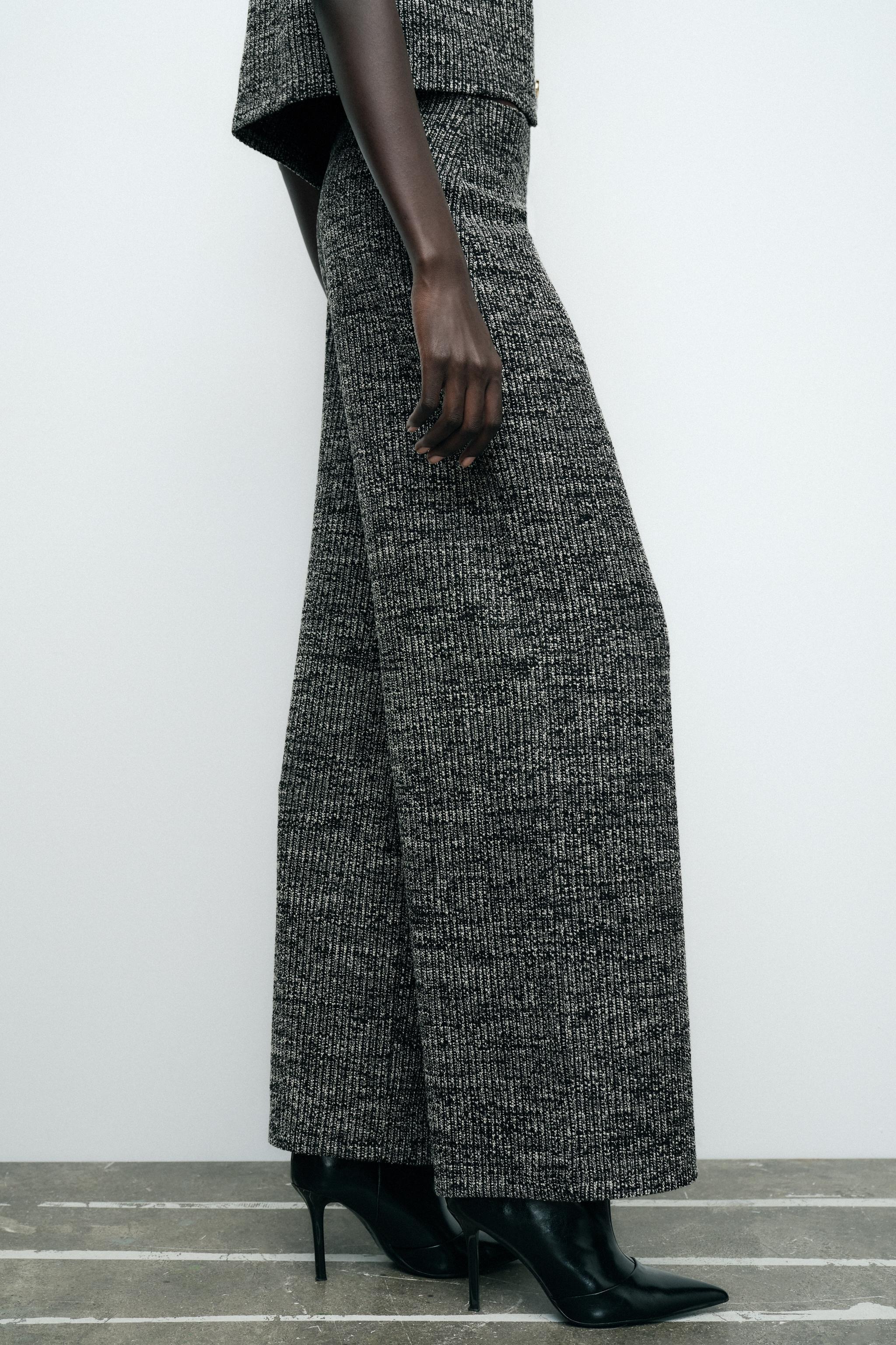 TEXTURED WIDE LEG PANTS product image