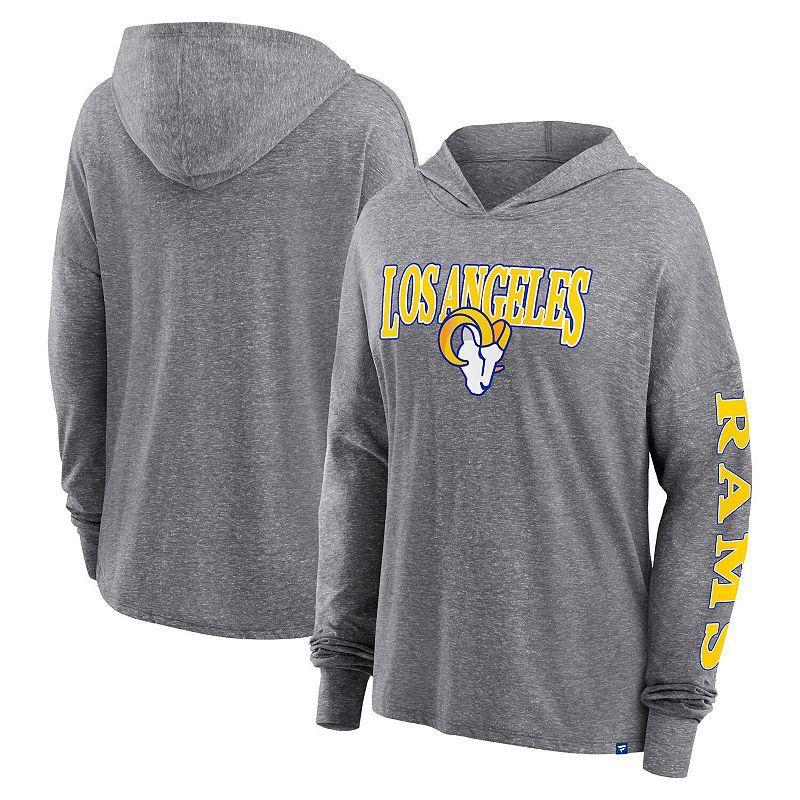 Womens Fanatics Branded Heather Gray Los Angeles Rams Classic Outline Pullover Hoodie Product Image