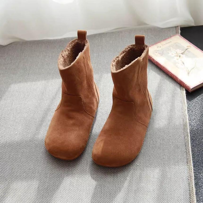 Fleece-Lined Short Boots Product Image