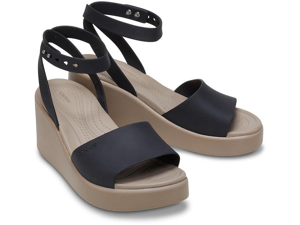 Crocs Brooklyn Womens Wedge Sandals Brown Product Image