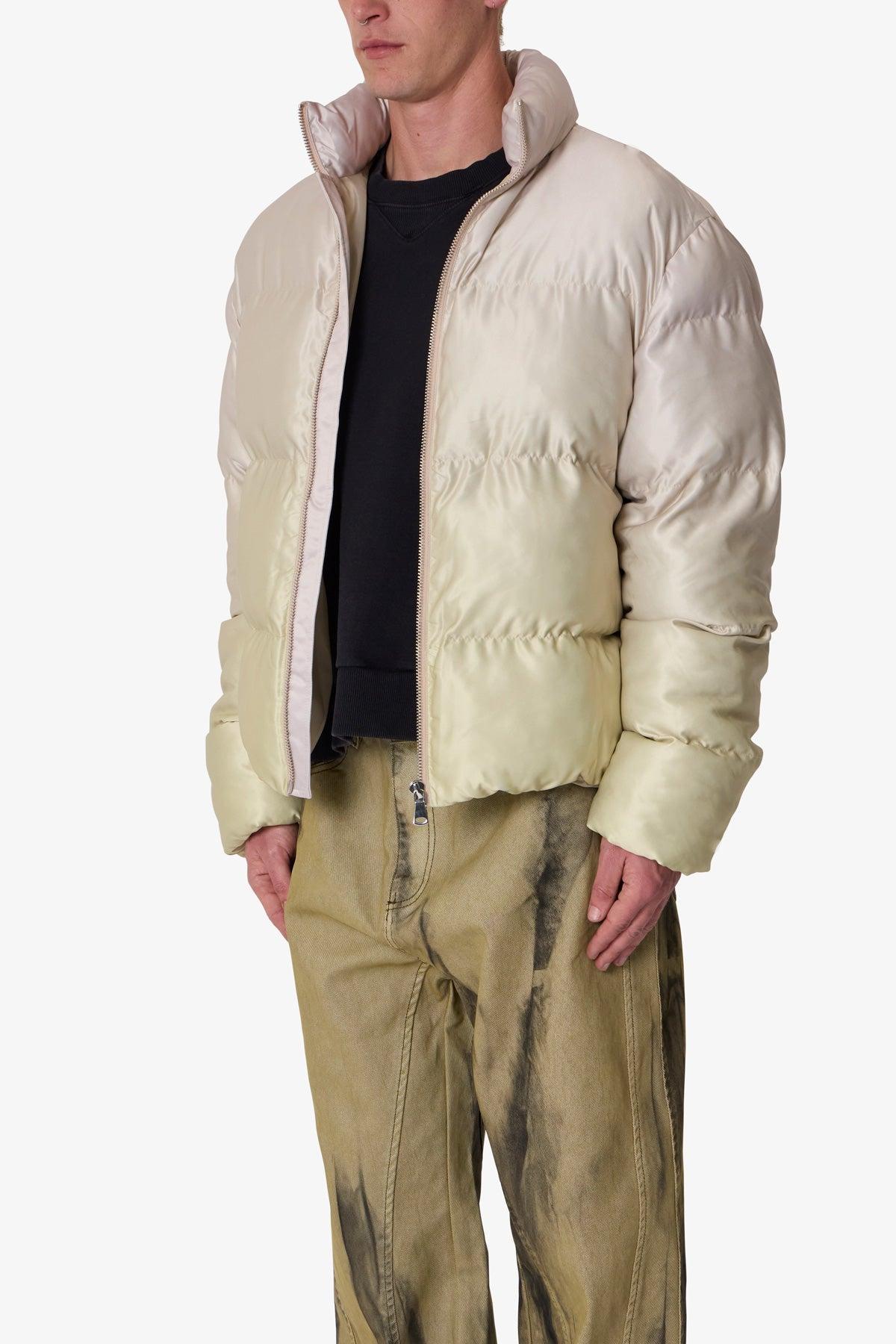 Ombre Puffer Jacket - Cream Product Image