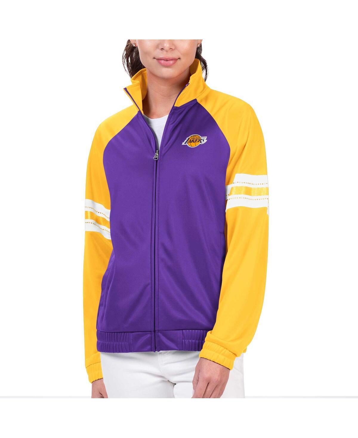 Womens G-iii 4Her by Carl Banks Purple Los Angeles Lakers Main Player Raglan Rhinestone Full-Zip Track Jacket Product Image