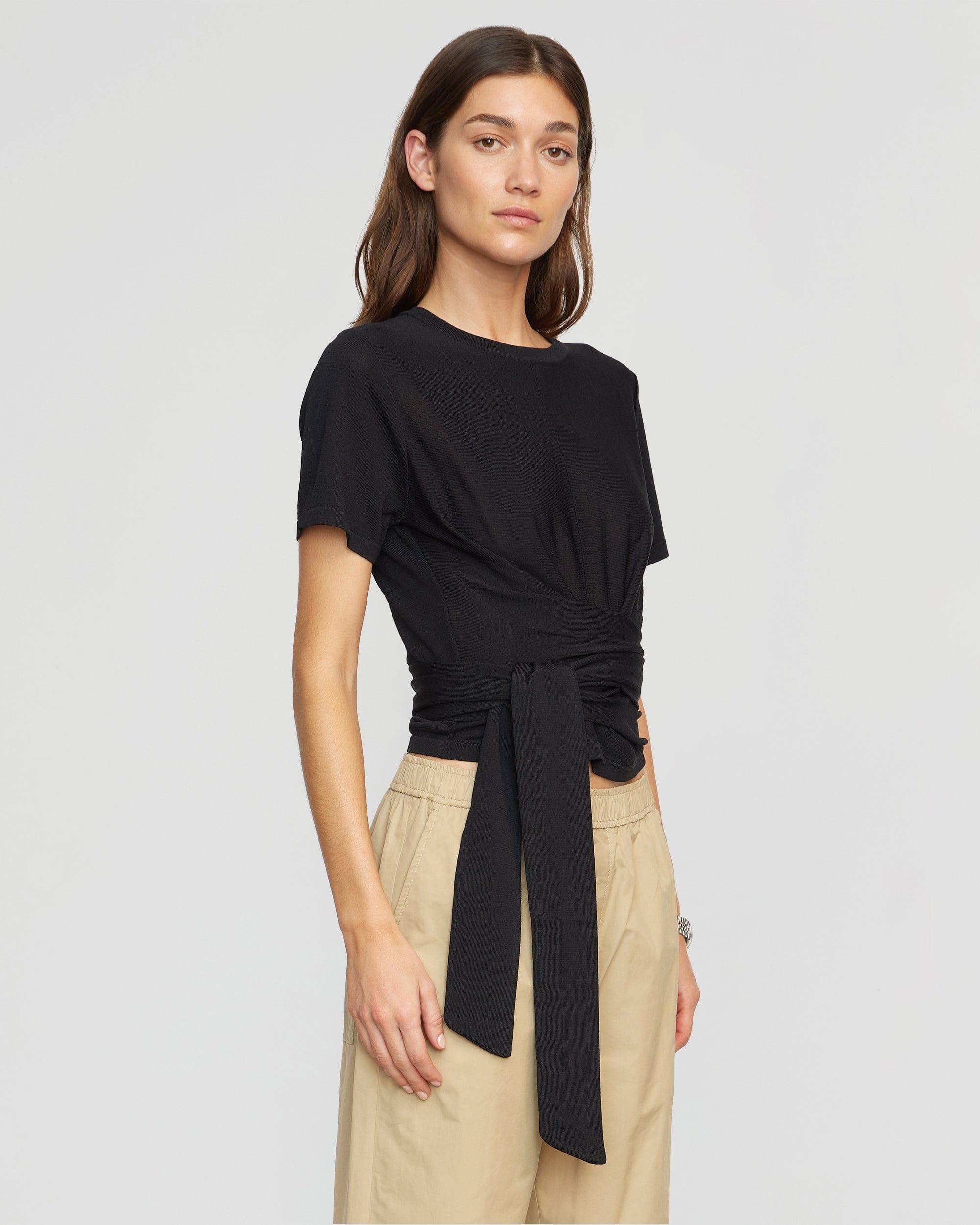 Jude Cropped Tie-Front Top Product Image