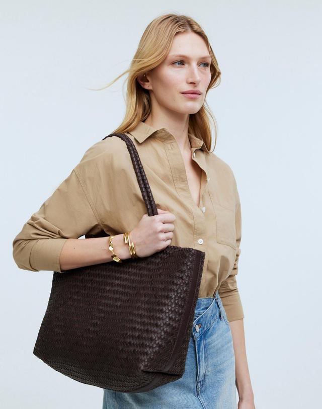 Handwoven Leather Tote Product Image