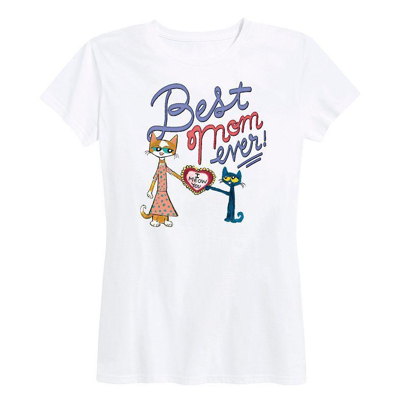 Womens Pete The Cat Best Mom Ever Graphic Tee Product Image