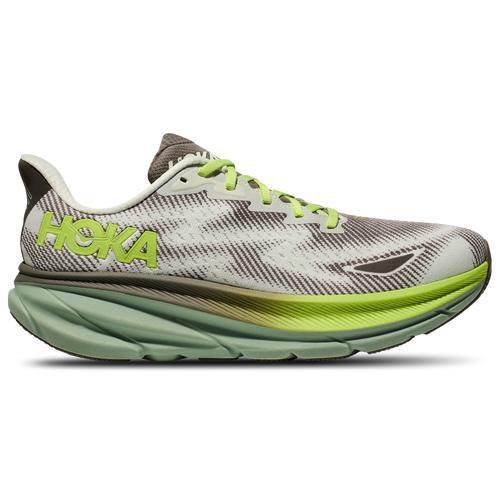 Hoka Mens HOKA Clifton 9 GTX - Shoes Green/Grey Product Image