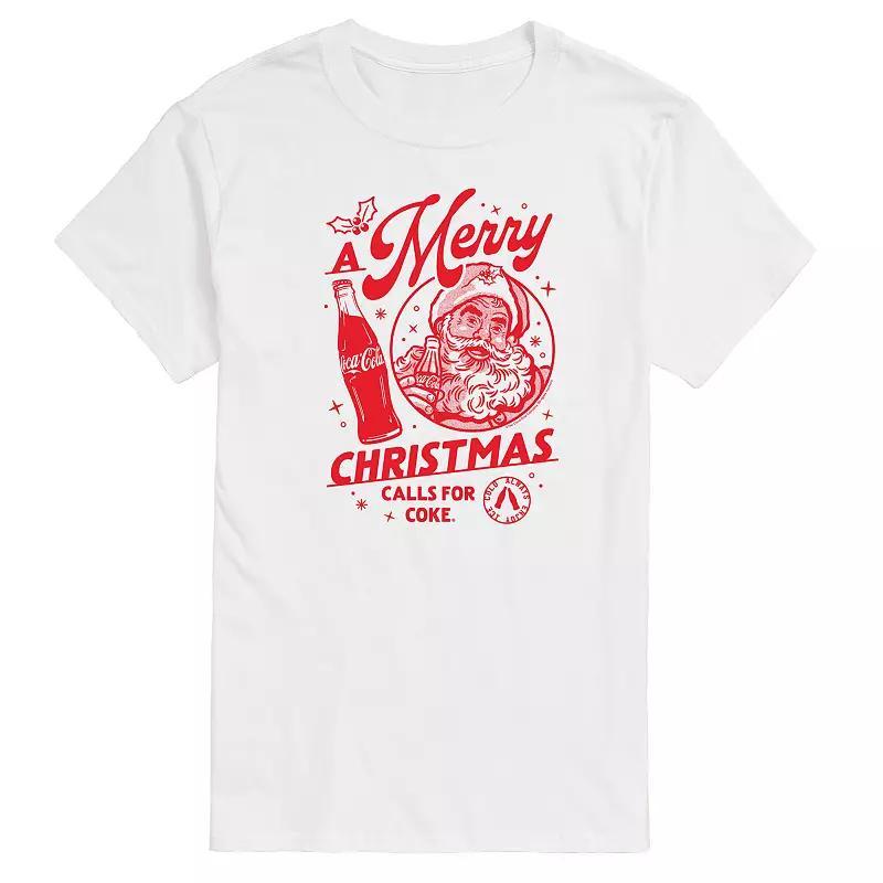 Mens Coca-Cola Merry Christmas Calls For Coke Graphic Tee Product Image