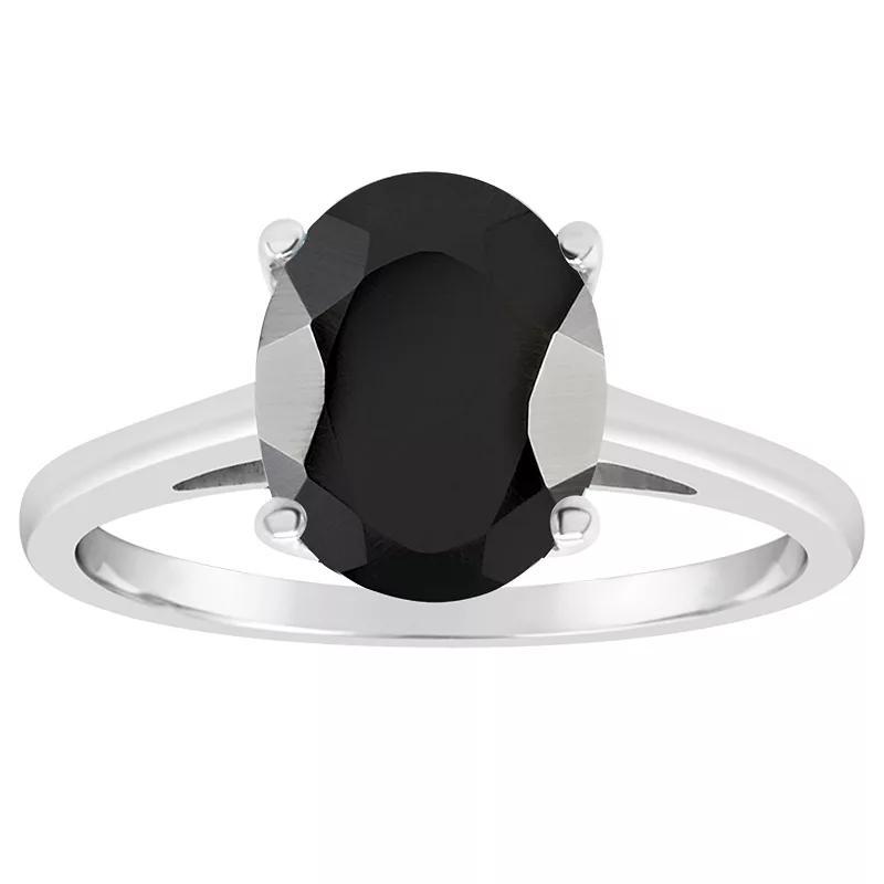 Alyson Layne 14k Gold Oval Black Onyx Solitaire Ring, Womens Product Image