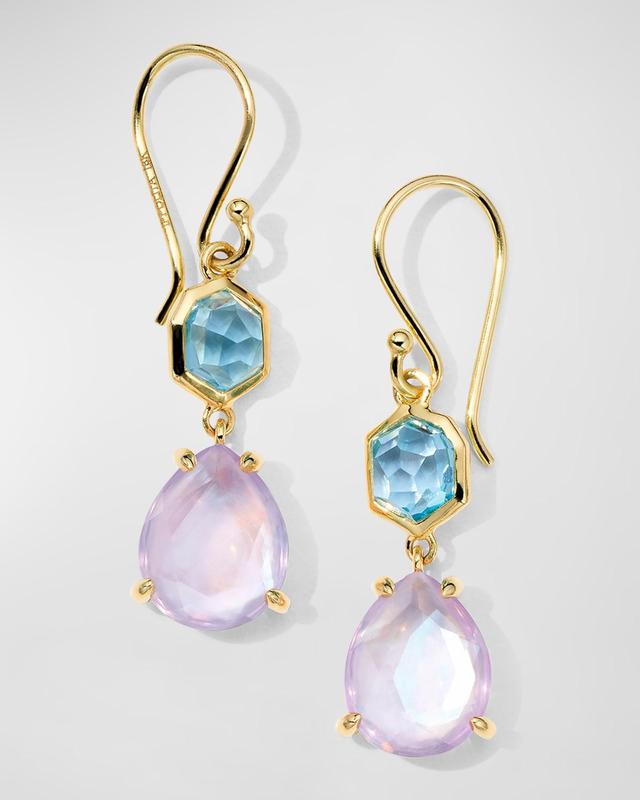 Womens Rock Candy 18K Yellow Gold & Multi-Gemstone Double-Drop Earrings Product Image