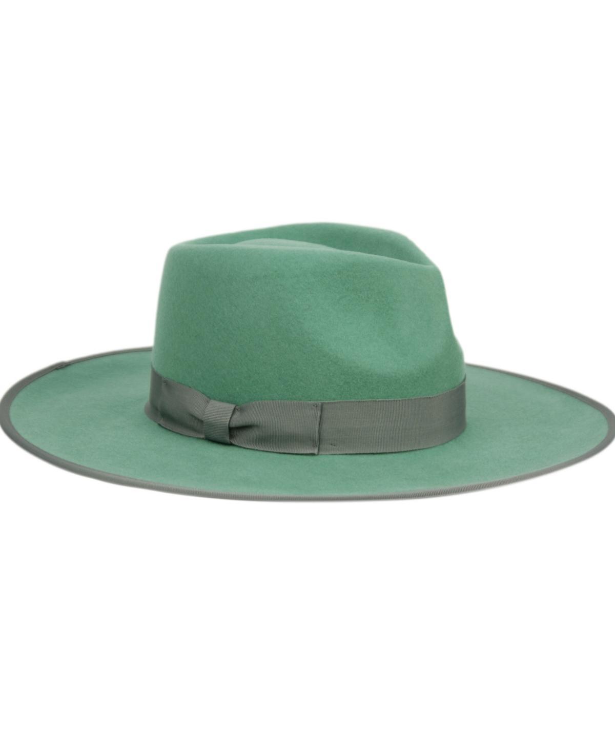 Angela & William Womens Wide Brim Felt Rancher Fedora Hat Product Image