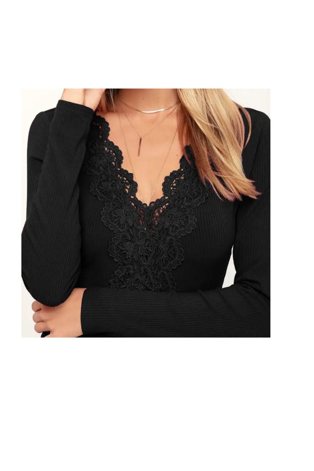 She Loves A Lace Bodysuit Product Image