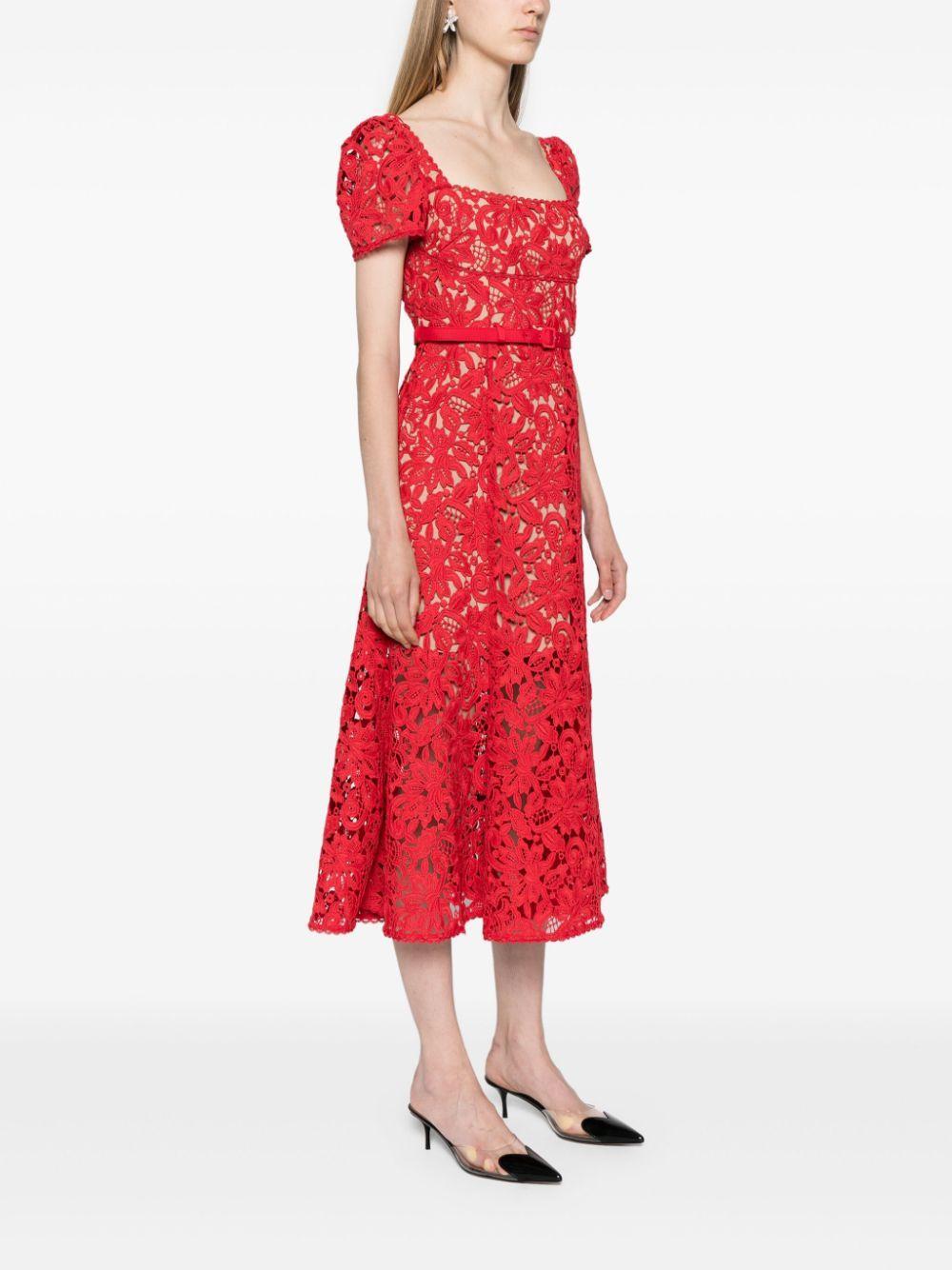 floral-lace midi dress Product Image