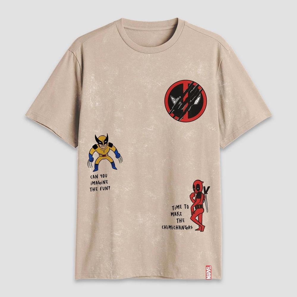 Mens Marvel Deadpool 3 Short Sleeve Graphic T-Shirt - Light Product Image