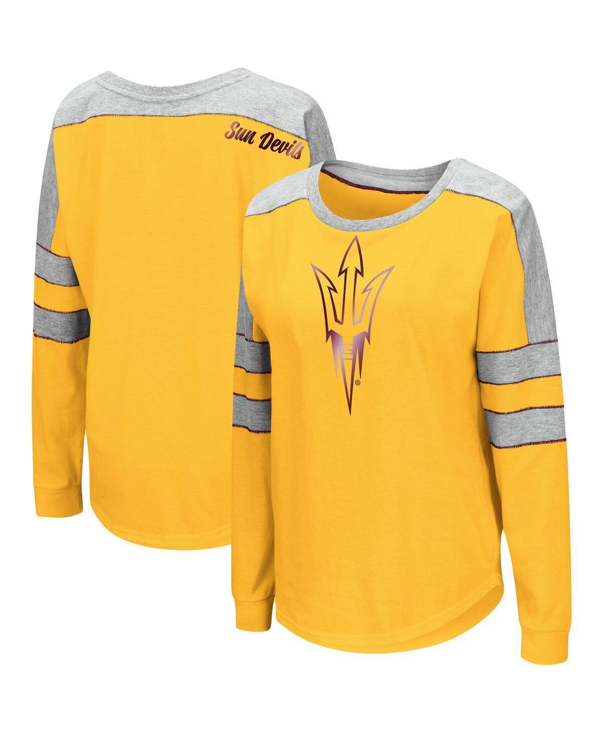 Womens Colosseum Arizona State Sun Devils Trey Dolman Long Sleeve T-Shirt Product Image