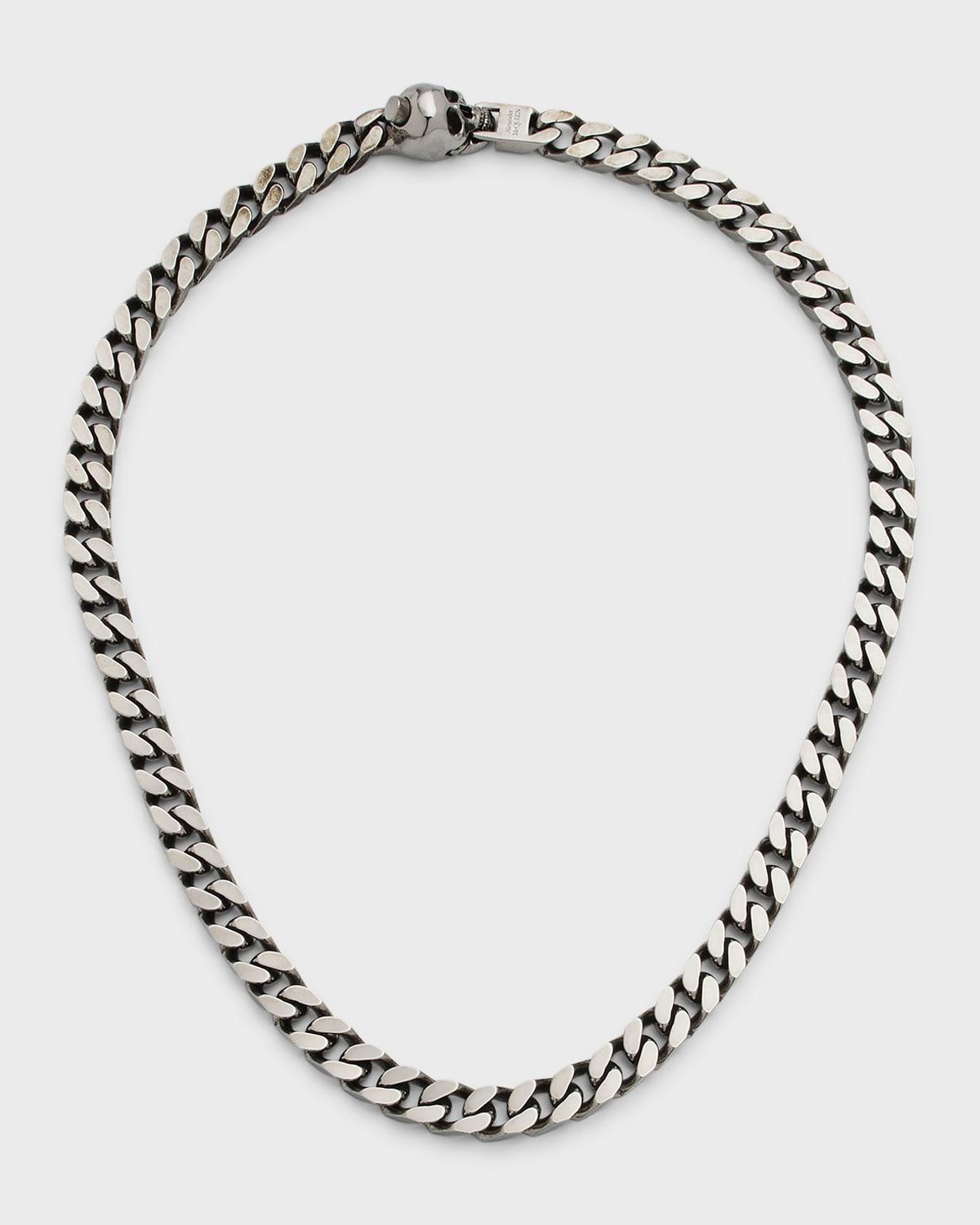 Alexander McQueen Men's Skull and Chain Necklace - MCQ0911SIL V B AN Product Image