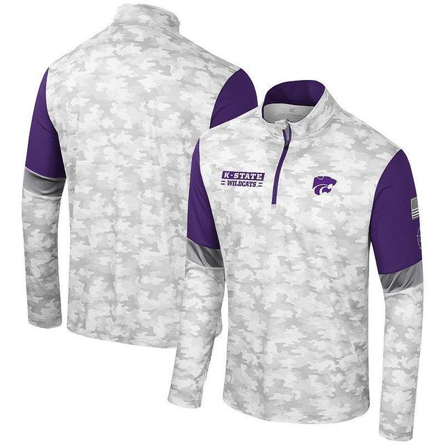 Mens Colosseum Camo Kansas State Wildcats OHT Military Appreciation Tomahawk Quarter-Zip Windshirt Product Image