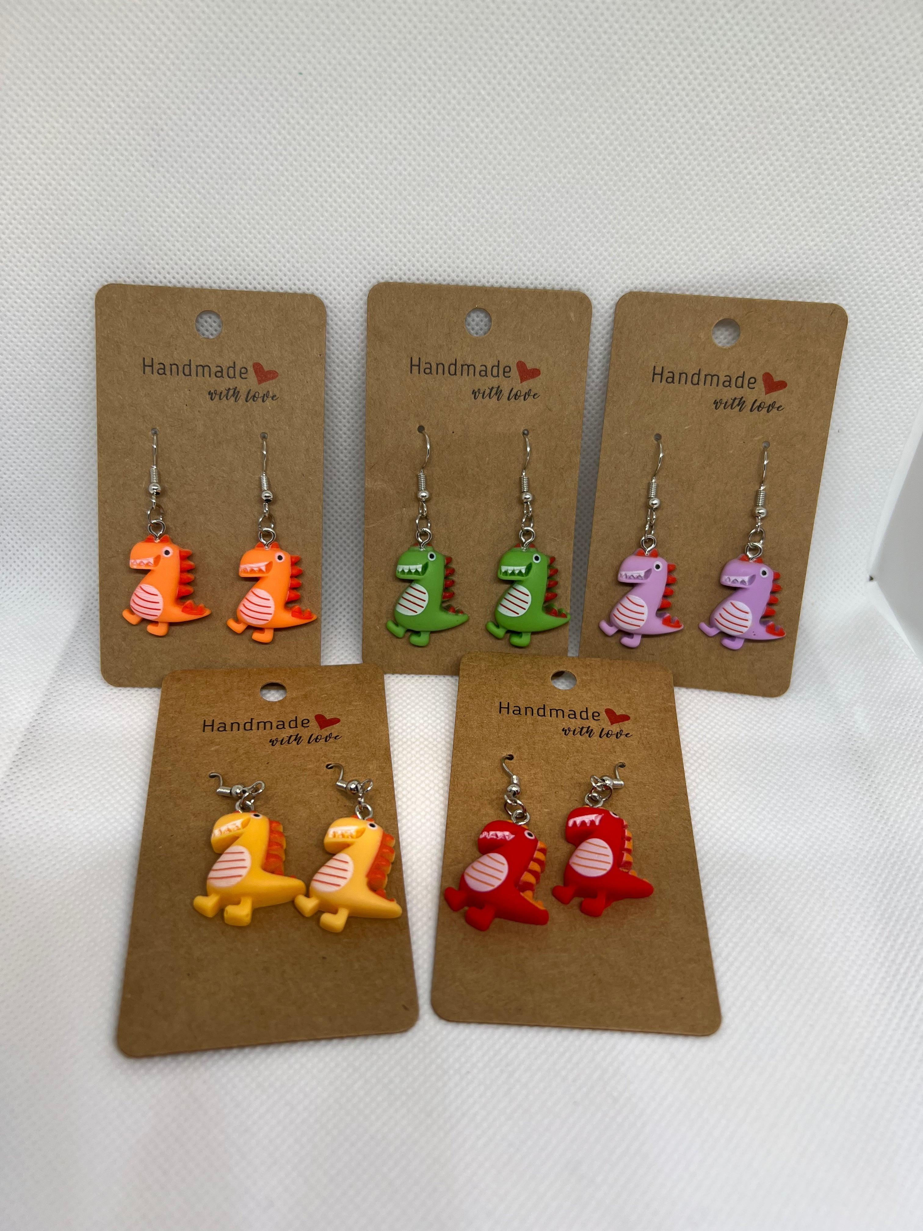 Stainless Steel Dinosaur Earrings Female Product Image