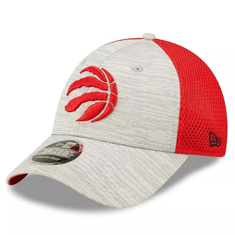 Mens New Era Gray/Red Toronto Raptors Active 9FORTY Snapback Hat Product Image