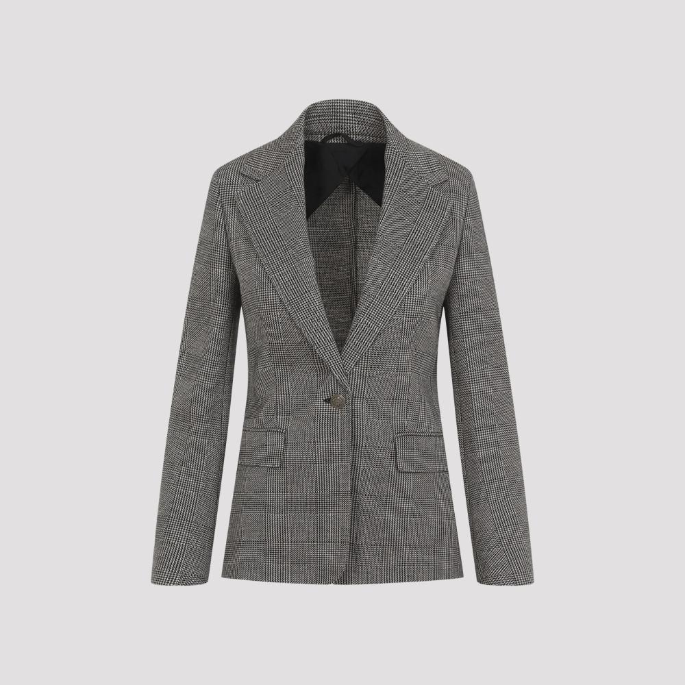 MAX MARA Muschio Jacket Principe Galles In Black Product Image