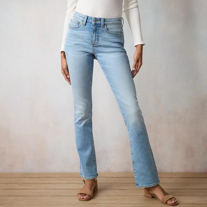 Womens LC Lauren Conrad High-Waist Bootcut Jeans Glenn Blue Product Image