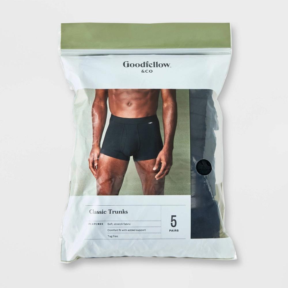 Men's Trunks 5pk - Goodfellow & Co™ Black M Product Image