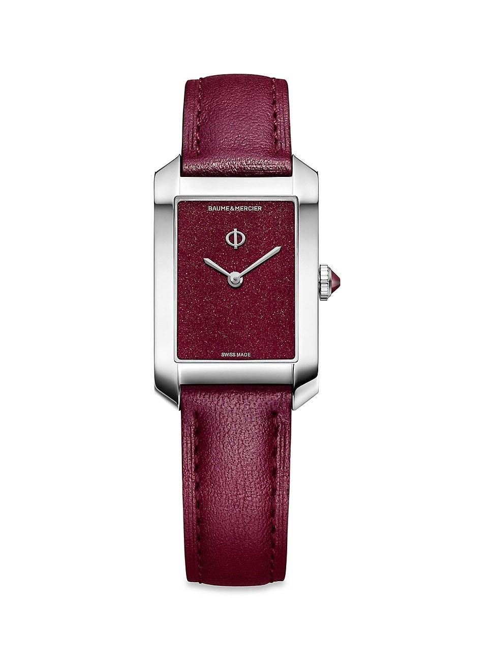 Womens Hampton Stainless Steel & Leather Watch Product Image