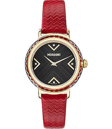 Missoni Chevron Joyful Textured Leather Watch Product Image