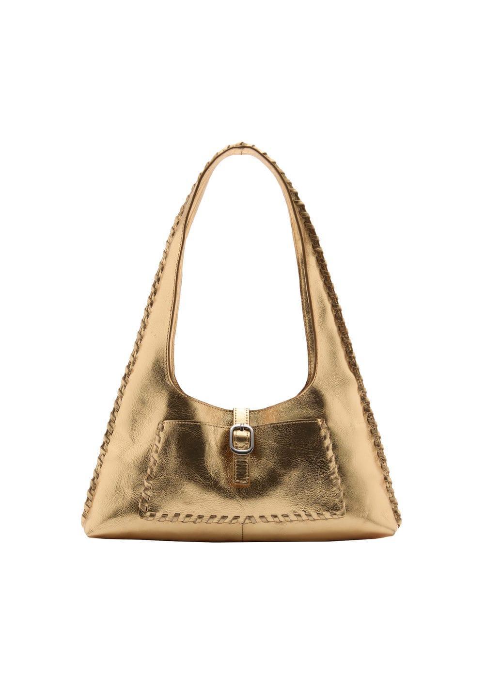 MANGO - Leather metallic bag - One size - Women Product Image