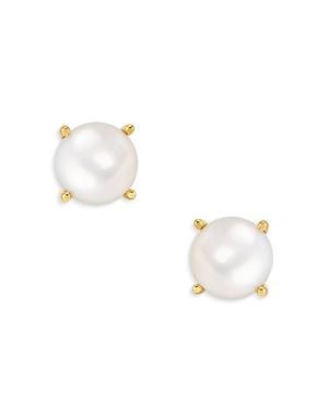 Gold plated 5 mm Round Cubic Zirconia Stud Earrings Product Image