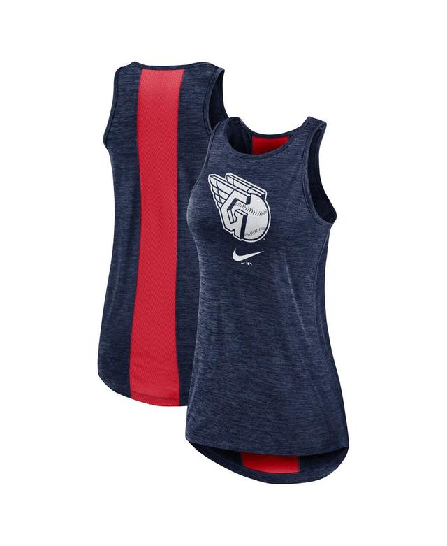 Womens Nike Navy Cleveland Guardians Right Mix High Neck Tank Top Grd Blue Product Image