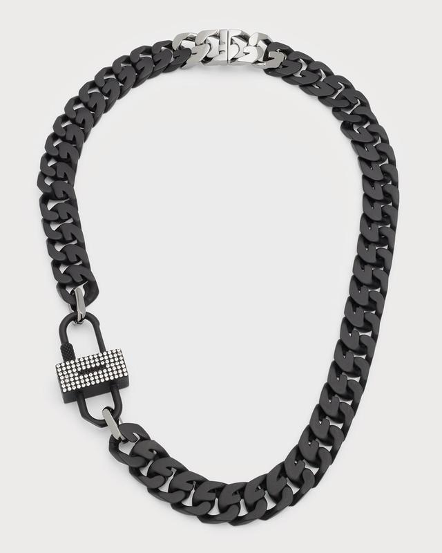 Givenchy Men's Crystal Pavé G-Chain Necklace  - BLACK - Size: 1 Product Image