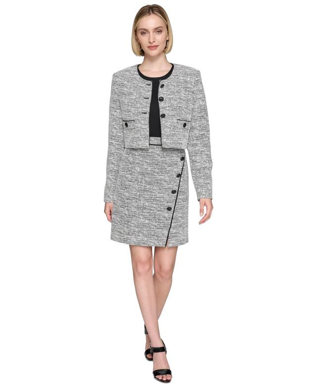 Karl Lagerfeld Paris Womens Tweed Dress & Cropped Jacket - Sft Wt Product Image