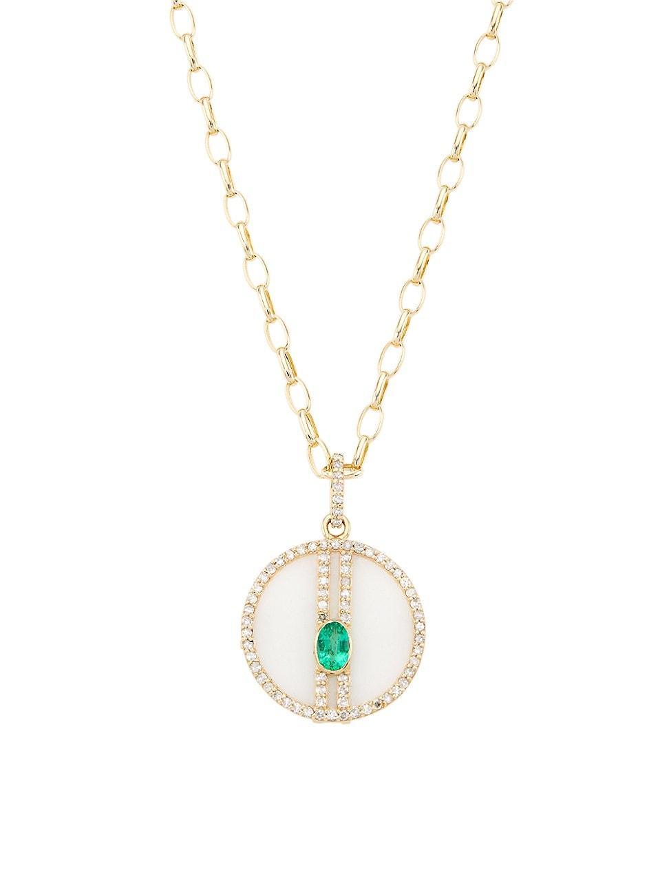 Womens 14K Yellow Gold & Multi-Gemstone Pendant Necklace - Yellow Gold Product Image