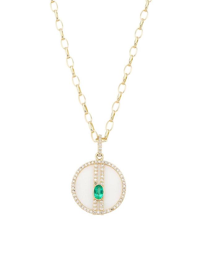 Womens 14K Yellow Gold & Multi-Gemstone Pendant Necklace - Yellow Gold Product Image