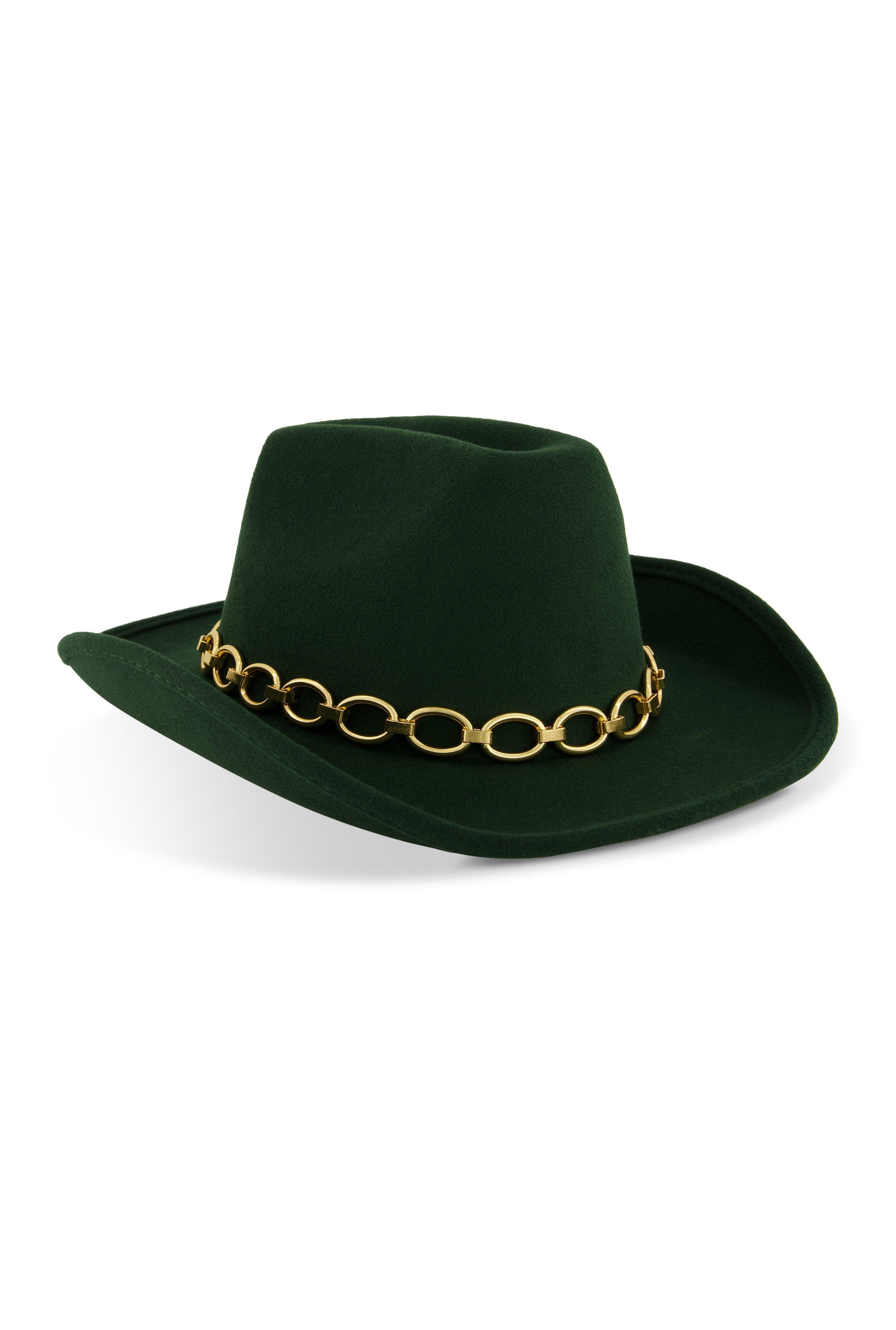 Metallic Chain Detail Cowboy Hat Female Product Image