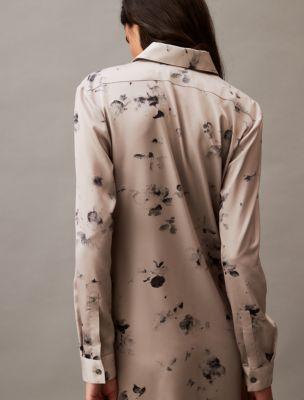 Printed Blossom Shirt Dress Product Image