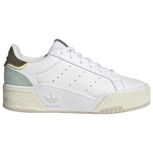 adidas Originals Womens Court Tourino Bold - Shoes White/Green Product Image