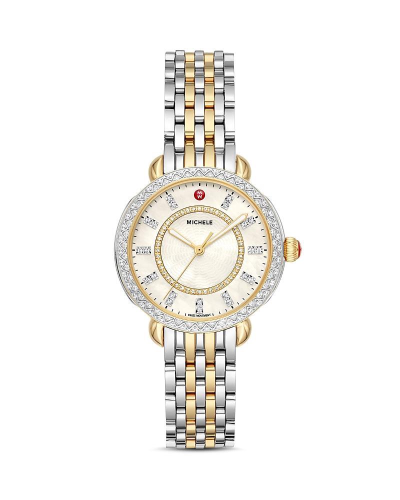 Womens Sidney Classic Two-Tone Yellow Goldplated Stainless Steel & Diamond Bracelet Watch Product Image