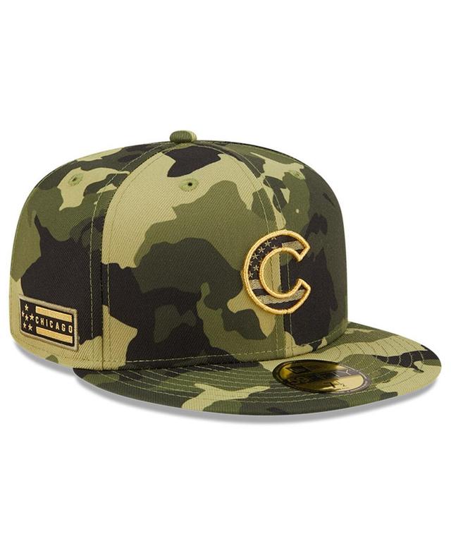 Mens New Era Camo Chicago Cubs 2022 Armed Forces Day On-Field 59FIFTY Fitted Hat Product Image