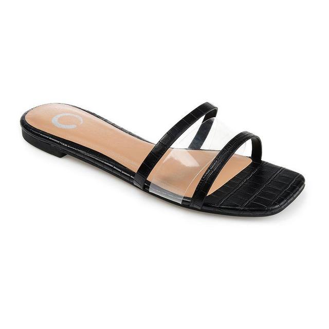 Journee Collection Ramira Womens Slide Sandals Black Product Image