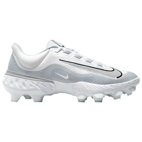 Nike Mens Nike Alpha Huarache Elite 4 Low MCS - Mens Baseball Shoes Pure Platinum/White/Wolf Grey Product Image