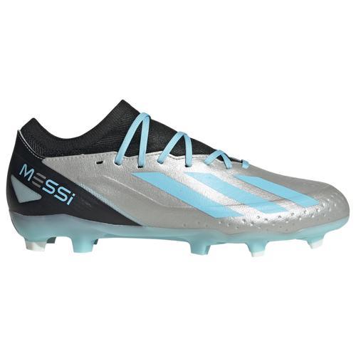 adidas Mens X Crazyfast Messi.3 FG - Soccer Shoes Core Black/Silver Metallic/Bliss Blue Product Image