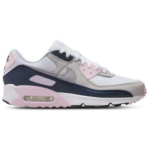 Nike Mens Air Max 90 - Running Shoes White/Wolf Grey/Pink Foam Product Image