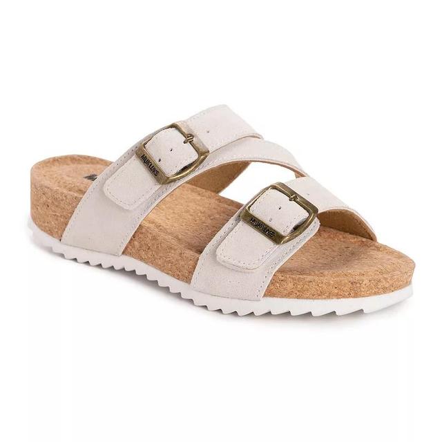 MUK LUKS Poppy Womens Suede Slide Sandals Product Image