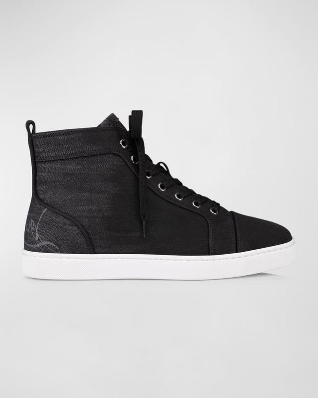 Mens Fun Louis Denim High-Top Sneakers Product Image